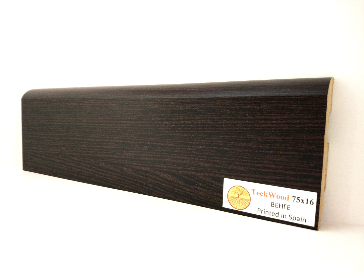 Плинтус МДФ ламинированный TeckWood Венге 2150×75×16